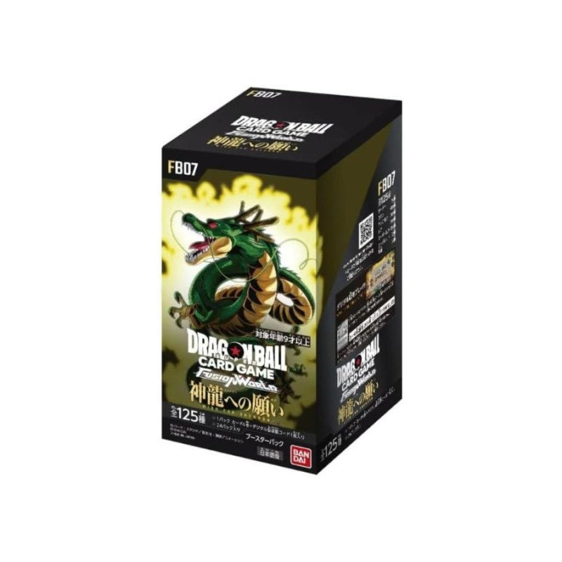 Dragon Ball Super Card Game Fusion World FB07 A Wish to Shenron Booster Box Japonés