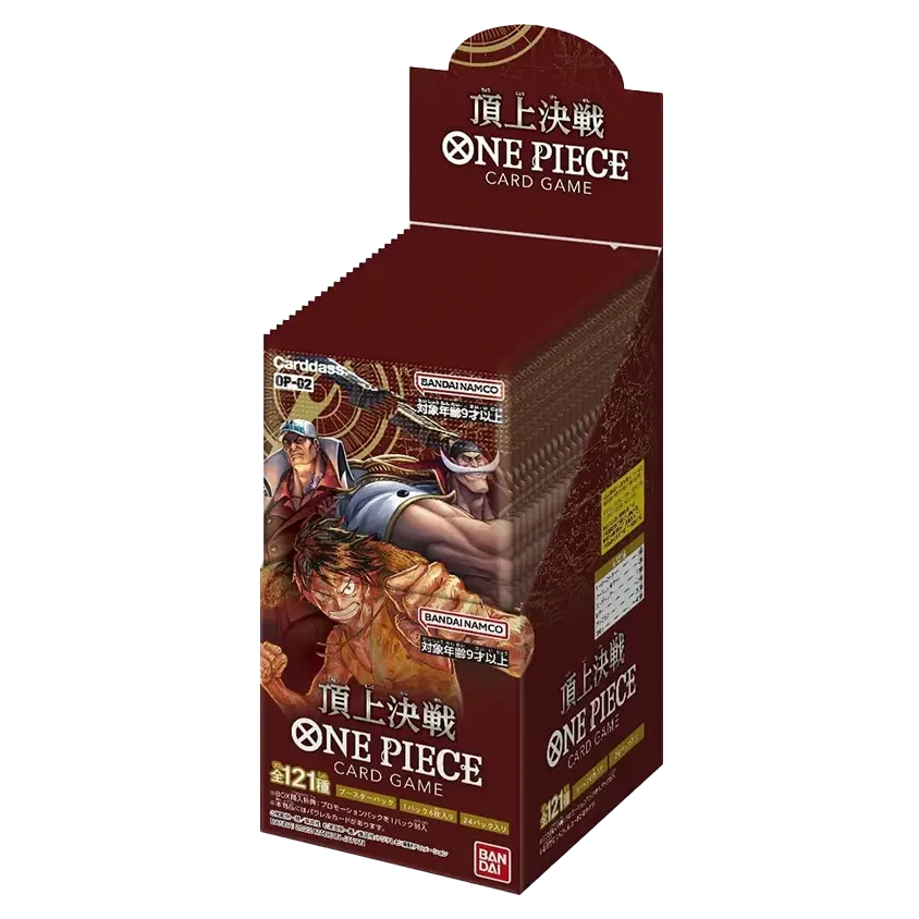 Booster Box One Piece Card Game OP-02 Paramount War en japonés con 24 sobres.