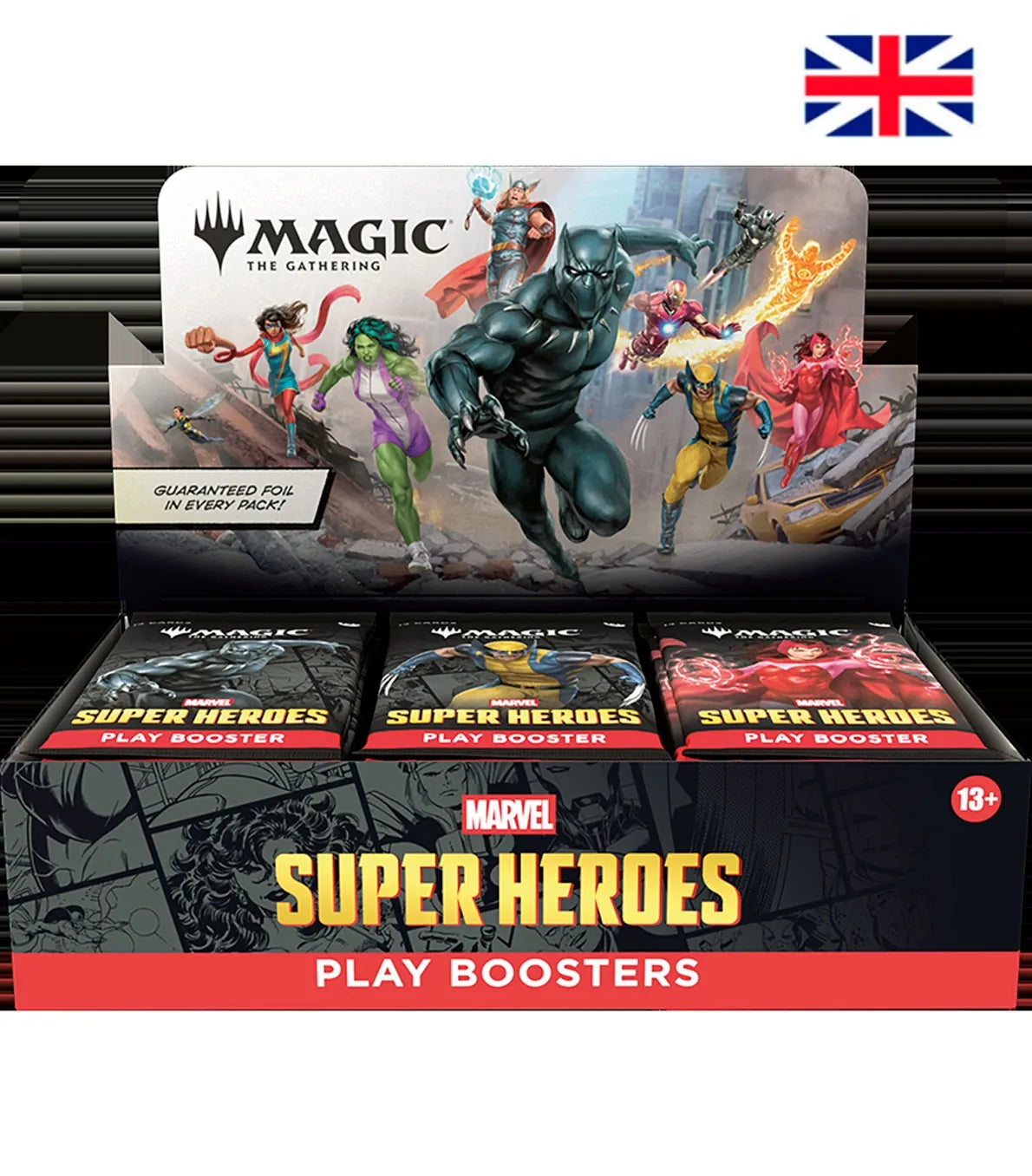 Magic: The Gathering Play Booster Display Marvel Super Heroes Inglés (30 Sobres)